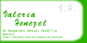 valeria henczel business card